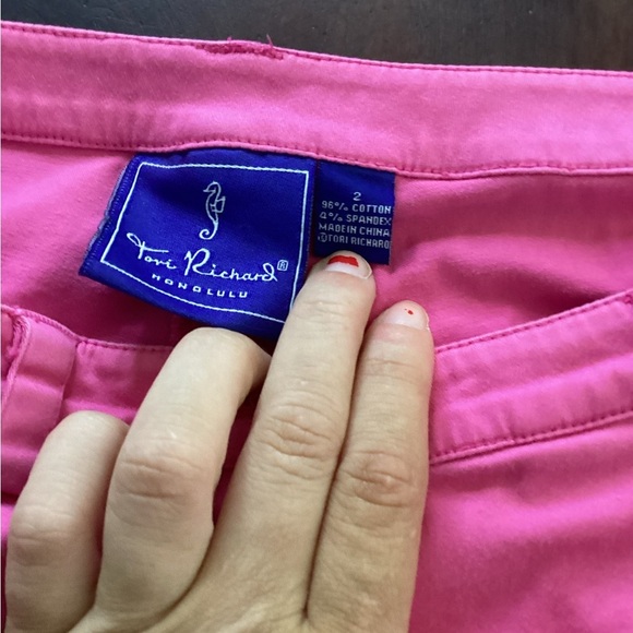 Tori Richard Pink Straight Leg Pants Sz 2 - Picture 7 of 12
